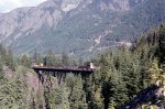 BN freight crossing Nason Creek